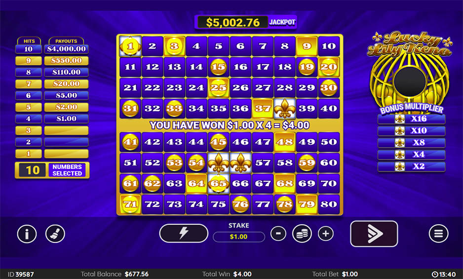 Lucky Lily Keno carousel image 1