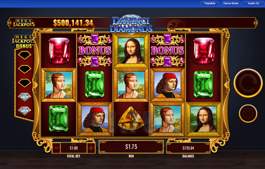 MegaJackpots Da Vinci Diamonds carousel image 1