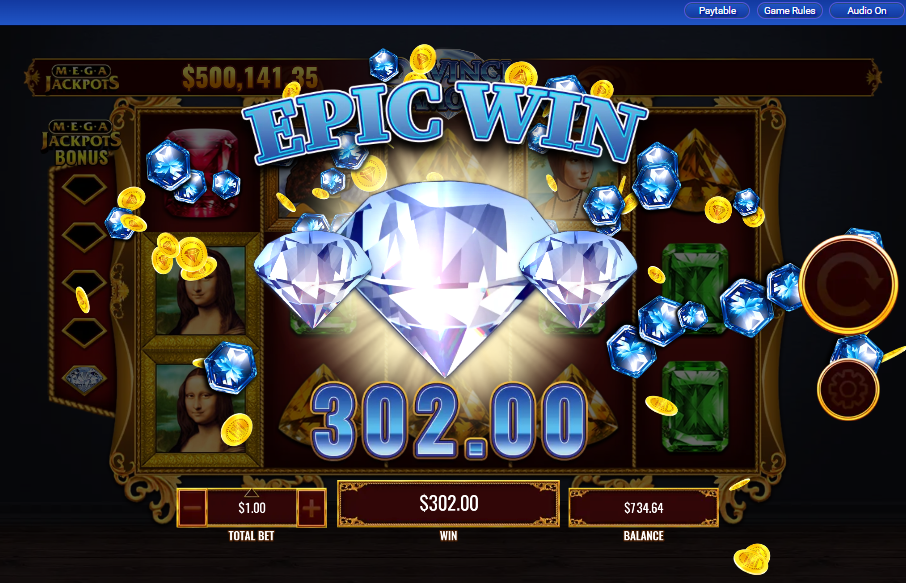 MegaJackpots Da Vinci Diamonds carousel image 2